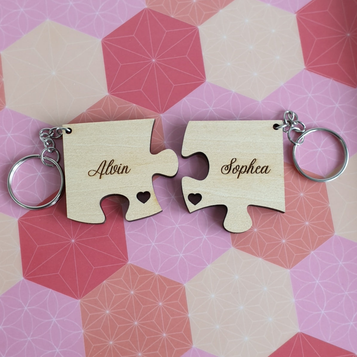 Customized hot sale puzzle keychains